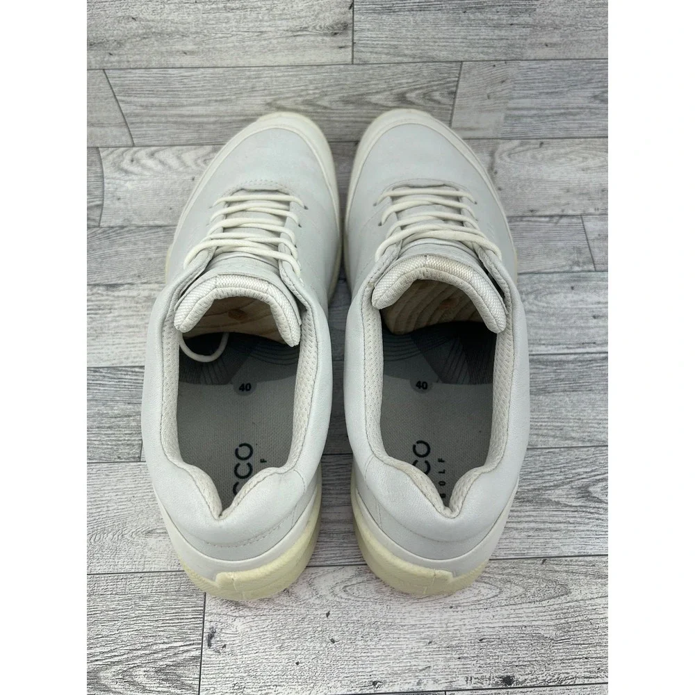 Ecco Golf S-Three White Leather Spikeless Shoes Women Sz 9-9.5 10058350874